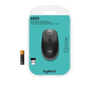 Logitech M190 Kabellose Funkmaus 2,4 GHz – Beidhändig Leise & Ergonomisch für PC & Notebook